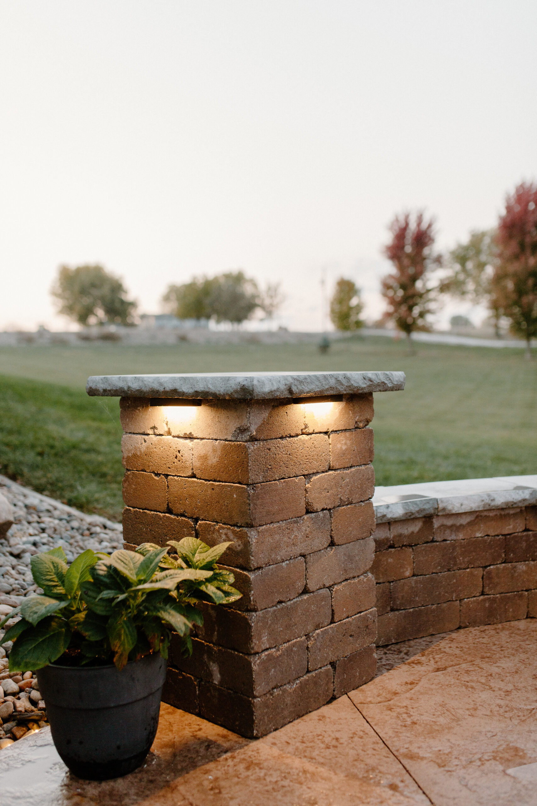 Pillar from the patio / firepit project - Creative Nature Iowa